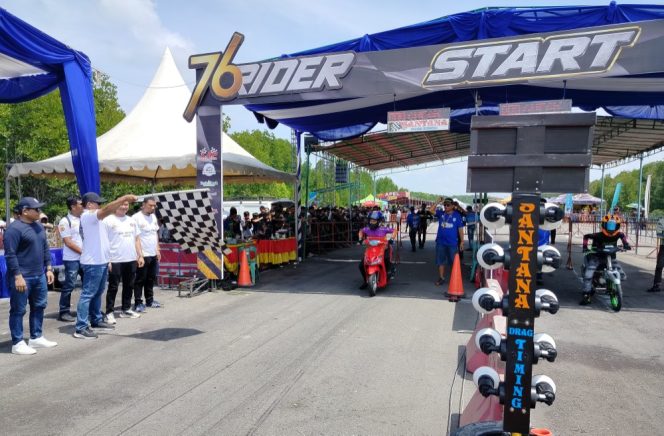 
 Kapolres Langsa lepas start pertama pembalap Drag Bike.